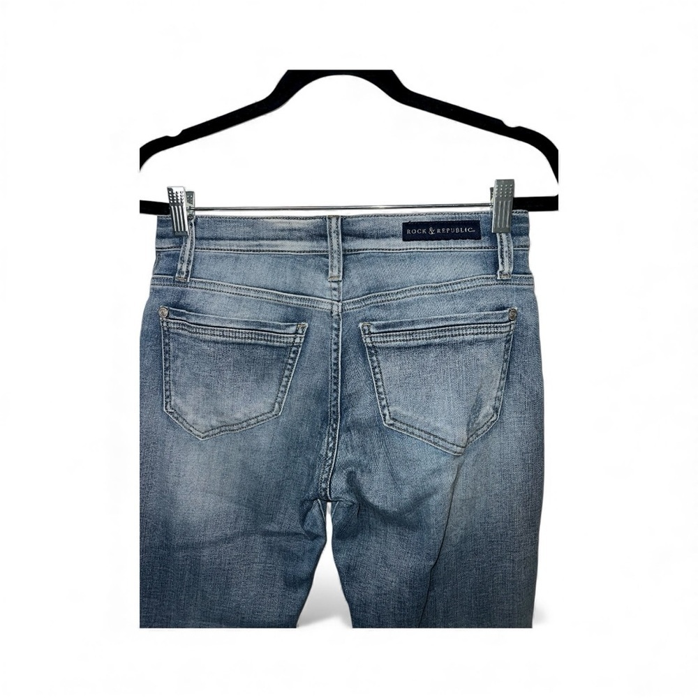 Rock & Republic Light Blue Distressed Ankle Jeans - Picture 5 of 8